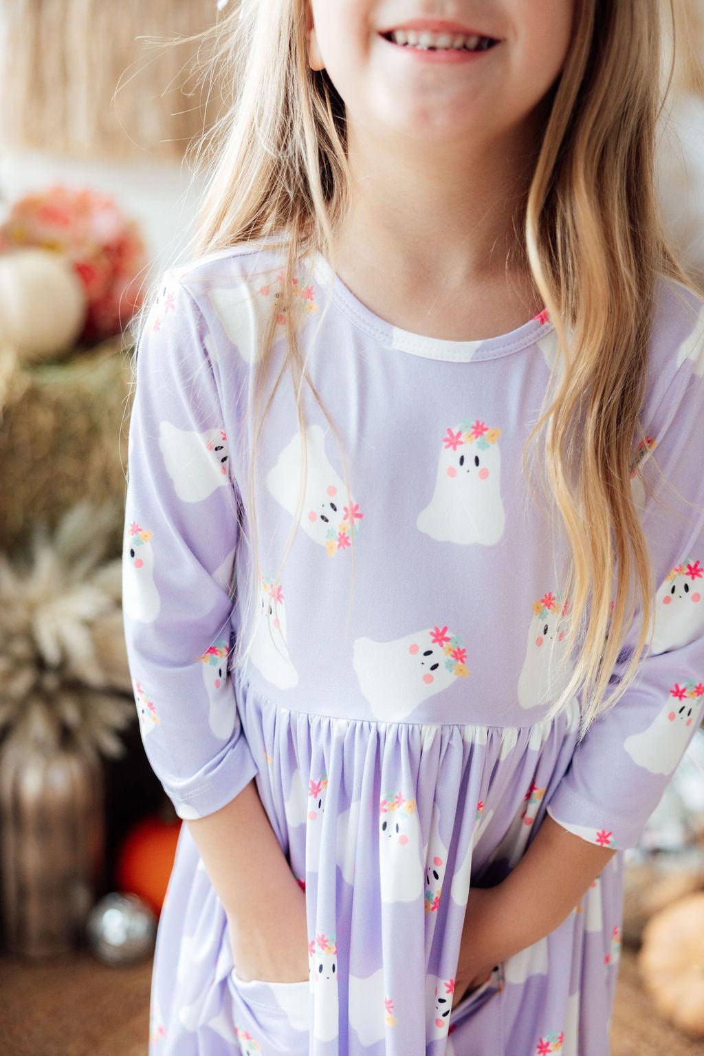 Feeling Fa-boo-lous 3/4 Sleeve Pocket Twirl Dress